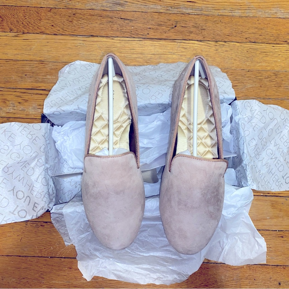 Birdies Tan Latte Suede Flats The Starling 8 W wide
